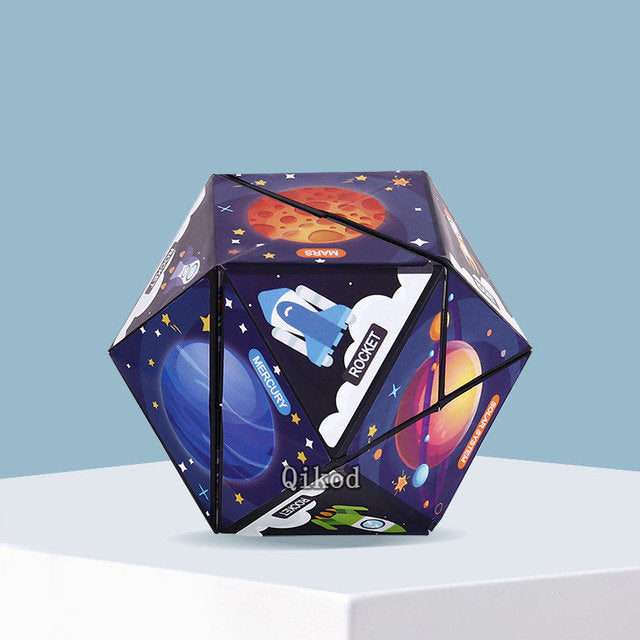Geometric Magnetic Magic Cube – 3D Shape-Shifting Fidget Puzzle Toy | 70+ Shapes | Anti-Stress