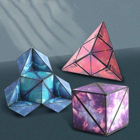 Geometric Magnetic Magic Cube – 3D Shape-Shifting Fidget Puzzle Toy | 70+ Shapes | Anti-Stress
