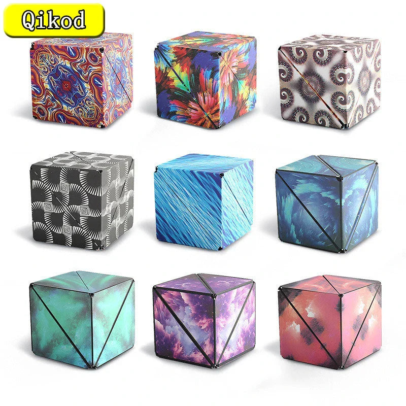 Geometric Magnetic Magic Cube – 3D Shape-Shifting Fidget Puzzle Toy | 70+ Shapes | Anti-Stress