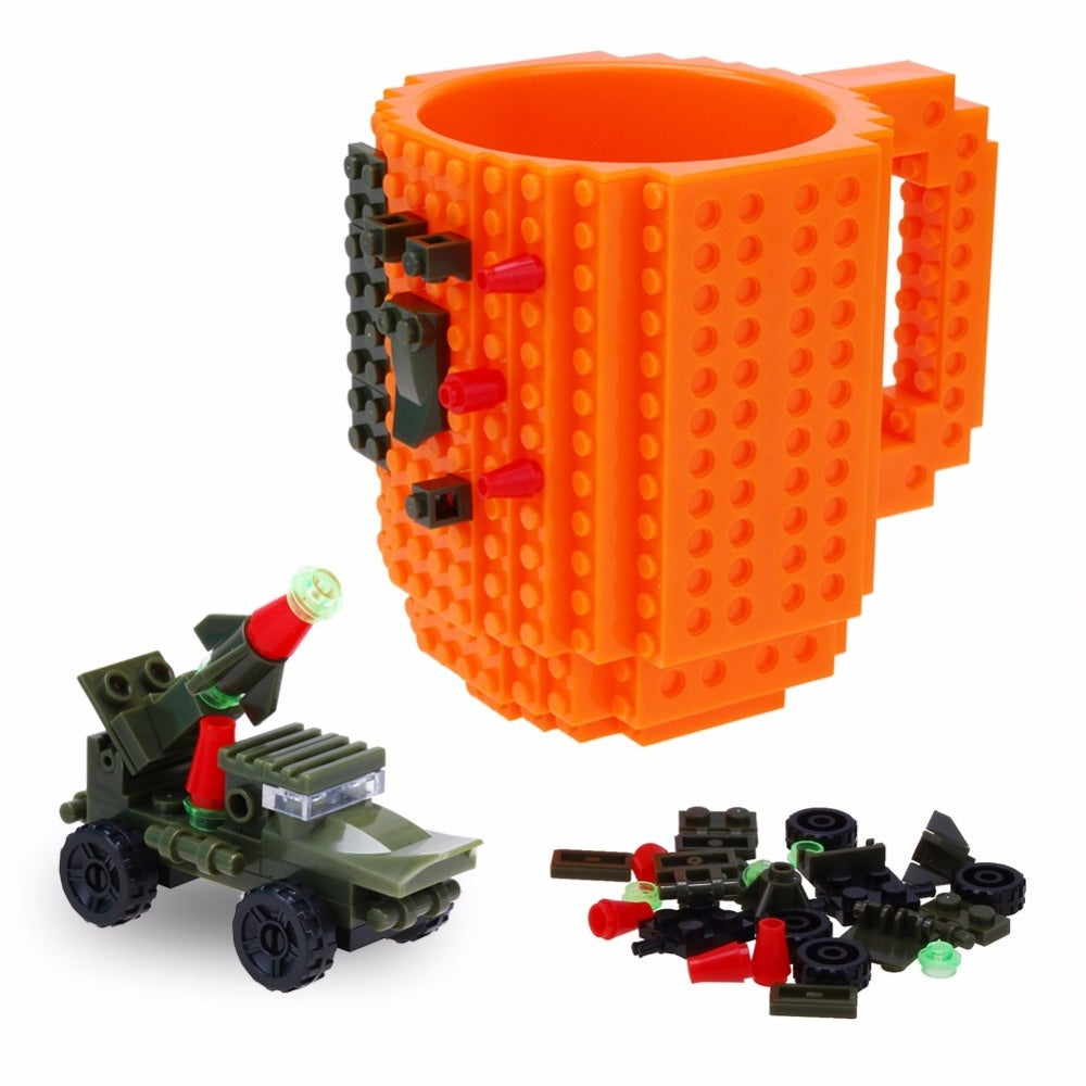 Build-On Brick Mug - Creative LEGO-Style Coffee Cup with Building Blocks