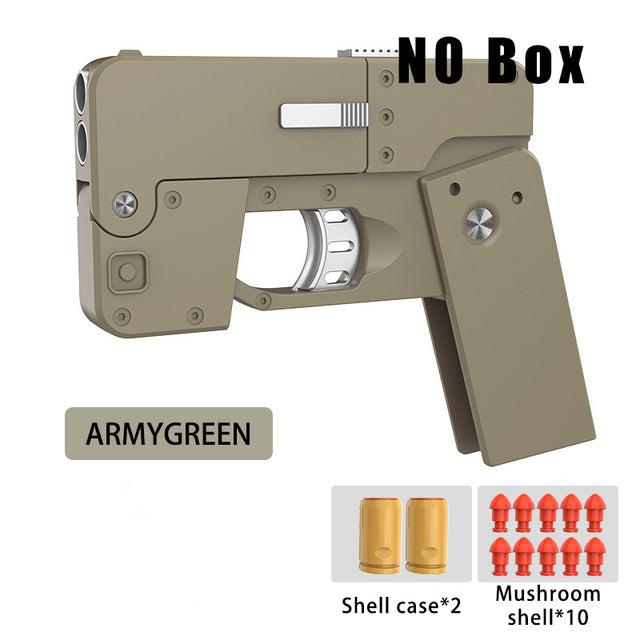2-Burst Folding Rubber Toy Gun – Kids Gift & Party Accessory