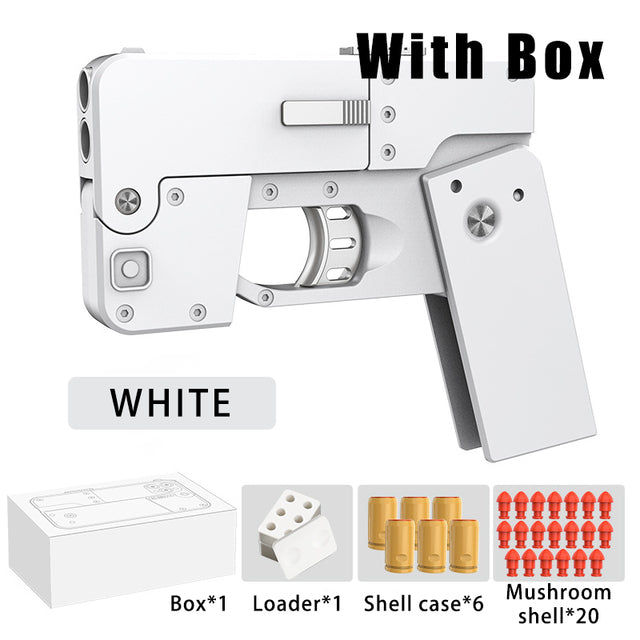 2-Burst Folding Rubber Toy Gun – Kids Gift & Party Accessory