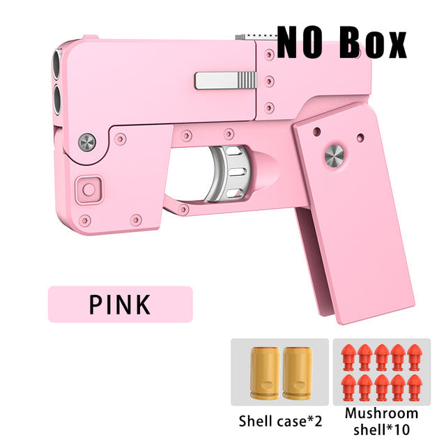 2-Burst Folding Rubber Toy Gun – Kids Gift & Party Accessory