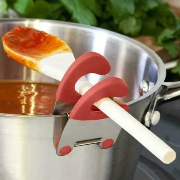 Anti-Slide Pot Side Clips – Spoon & Utensil Holder Clip for Kitchen Pots & Pans
