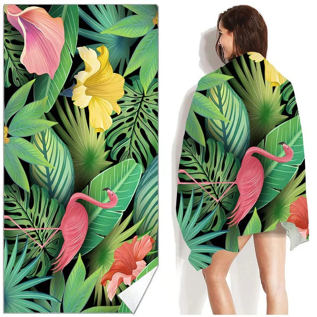Soft Printed Beach Towel – Large Lightweight Microfibre Towel for Beach, Pool & Travel