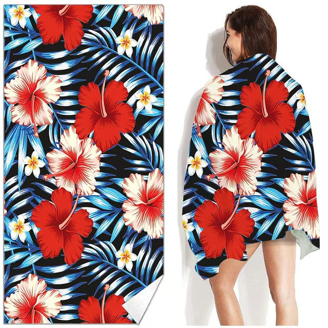 Soft Printed Beach Towel – Large Lightweight Microfibre Towel for Beach, Pool & Travel