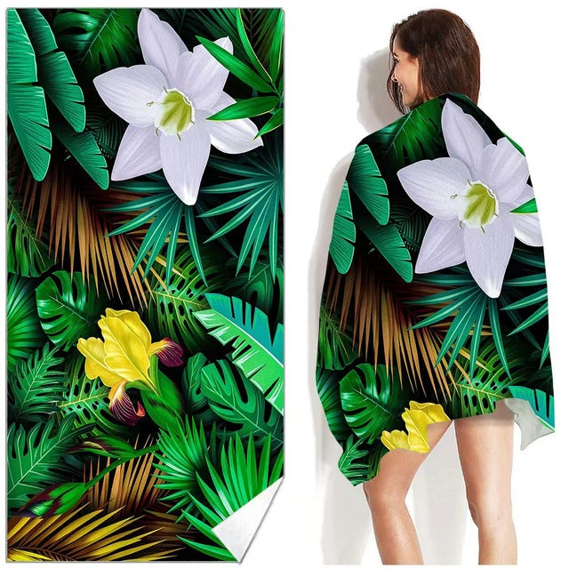 Soft Printed Beach Towel – Large Lightweight Microfibre Towel for Beach, Pool & Travel