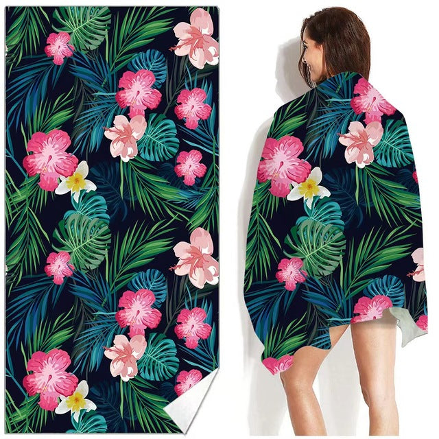 Soft Printed Beach Towel – Large Lightweight Microfibre Towel for Beach, Pool & Travel
