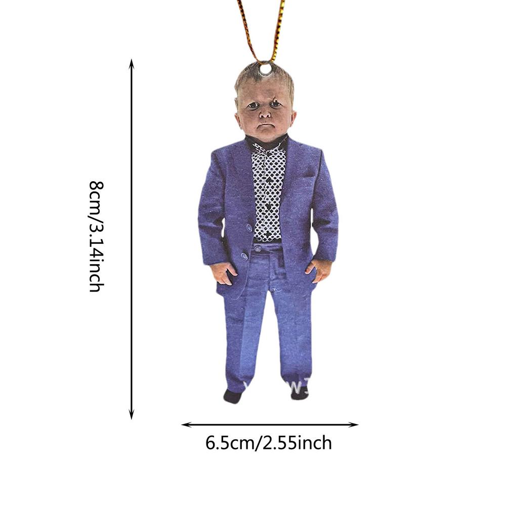 Hasbulla Character Car Rearview Mirror Pendant – Funny Acrylic Car Accessory