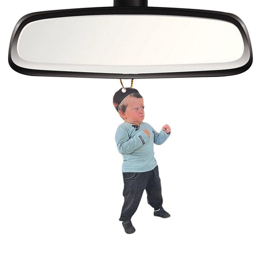 Hasbulla Character Car Rearview Mirror Pendant – Funny Acrylic Car Accessory