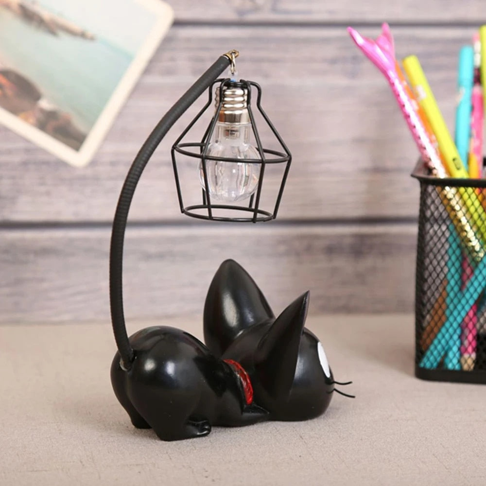 Creative Resin Cat Night Light - Touch Control LED Desk Lamp Decoration