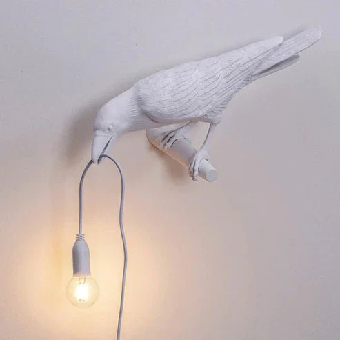 Crow Wall & Raven Table Lamp – Brightness Adjustable Edison Bulb Decor Light