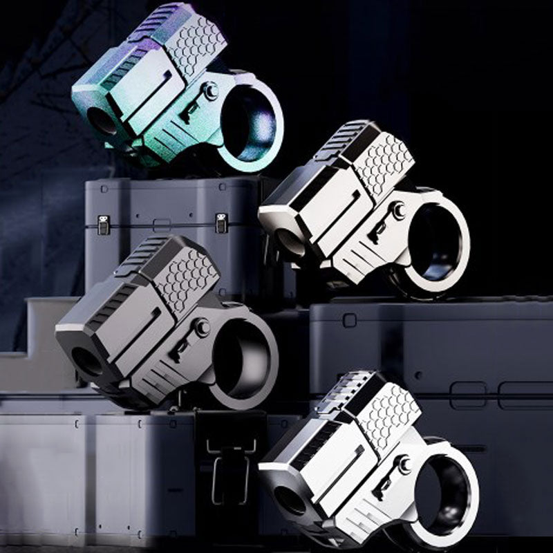 Alloy Gun Fidget Ring - Metal EDC Spinner for Stress Relief & Focus