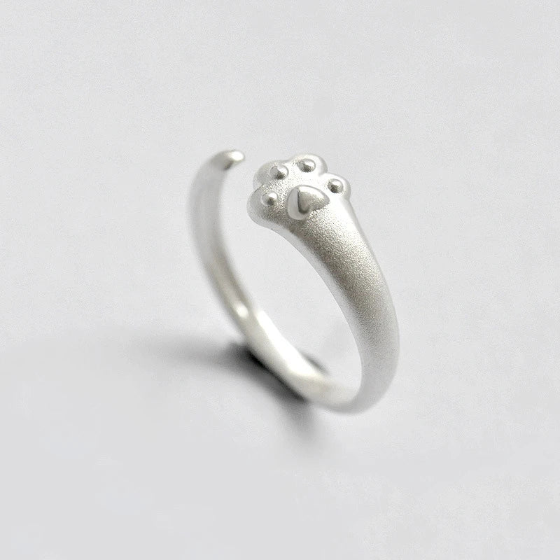 Japanese Style Cute Cat Ring – Blue Rhinestone Eyes Simplicity Fashion Jewellery for Men & Women
