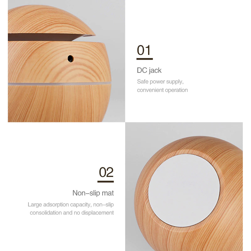 Mushroom Humidifier & Essential Oil Diffuser 130ml – USB Ultrasonic Aroma Diffuser | Home & Office Air Purifier