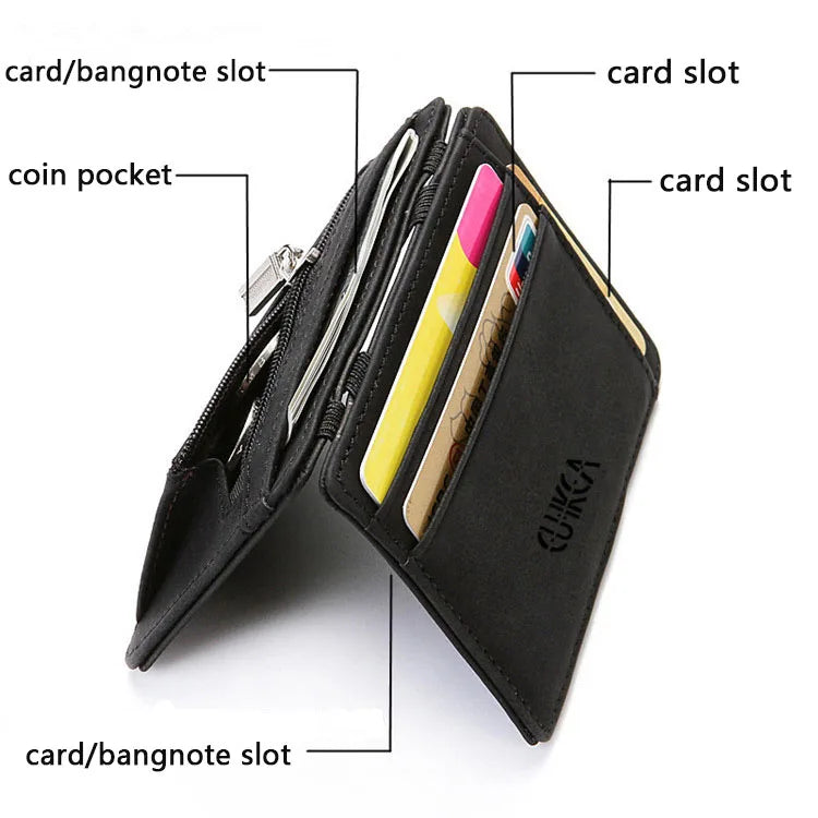 Magic Folder Wallet – Slim Card Holder with Magical Reveal Mechanism | 4 Colours