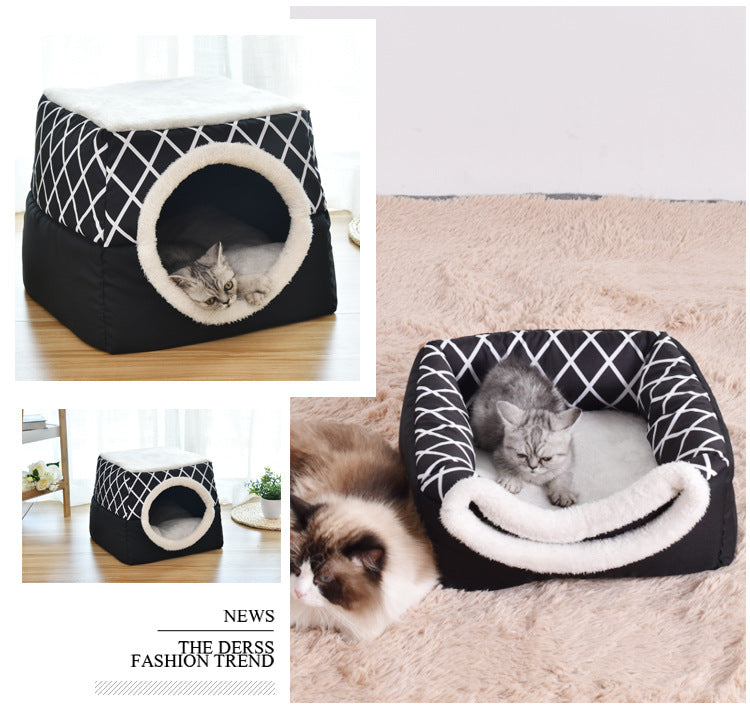 Soft Nest Pet Bed – Cosy Kennel Cushion for Cats & Dogs | Machine Washable