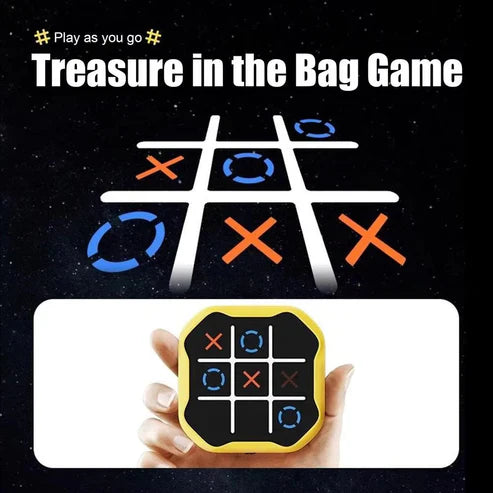 Tic Tac Toe Bolt Game – 3-in-1 Handheld Puzzle & Strategy Game for Kids & Adults