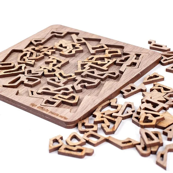 3D Brain-Teaser Wooden Fractal Puzzle – Challenging Mind Game for Adults & Kids