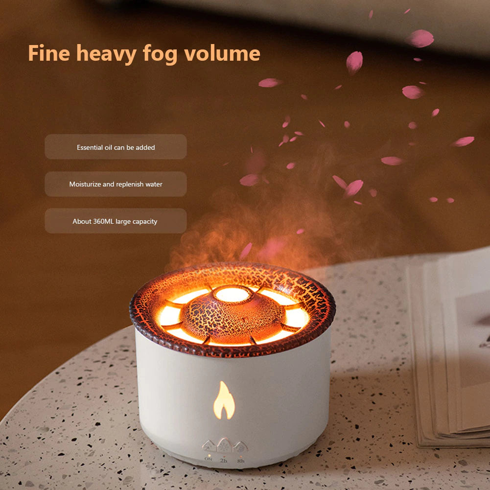 Volcano Air Diffuser – Aromatherapy Essential Oil Humidifier with LED Light