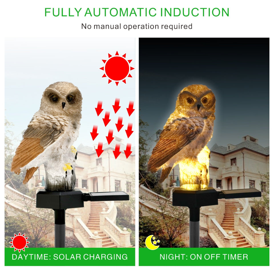 Solar Owl Garden Light – Waterproof LED Outdoor Decorative Lamp