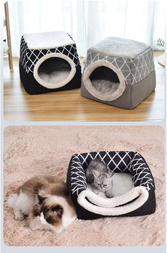Soft Nest Pet Bed – Cosy Kennel Cushion for Cats & Dogs | Machine Washable