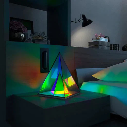 RGB 3D Acrylic Night Lamp – Cube, Pyramid & Diamond LED Table Light