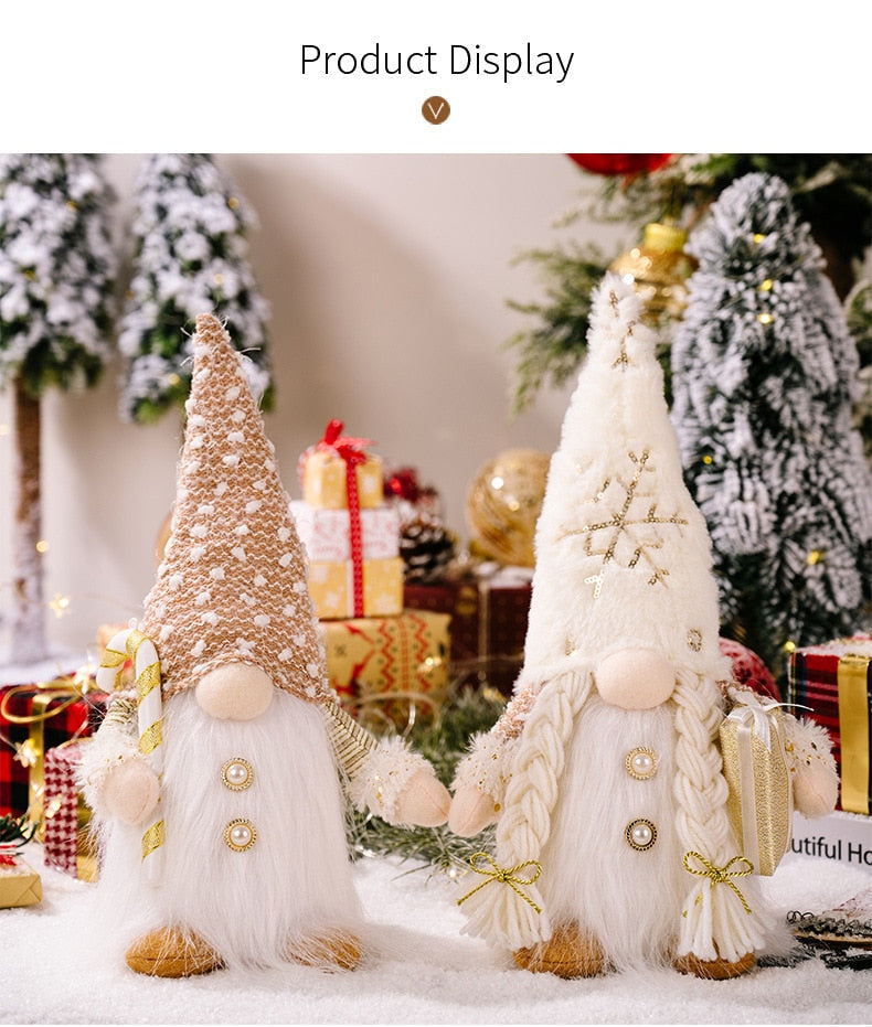 Christmas Gnome Elf Doll - 30cm LED Light Holiday Decoration