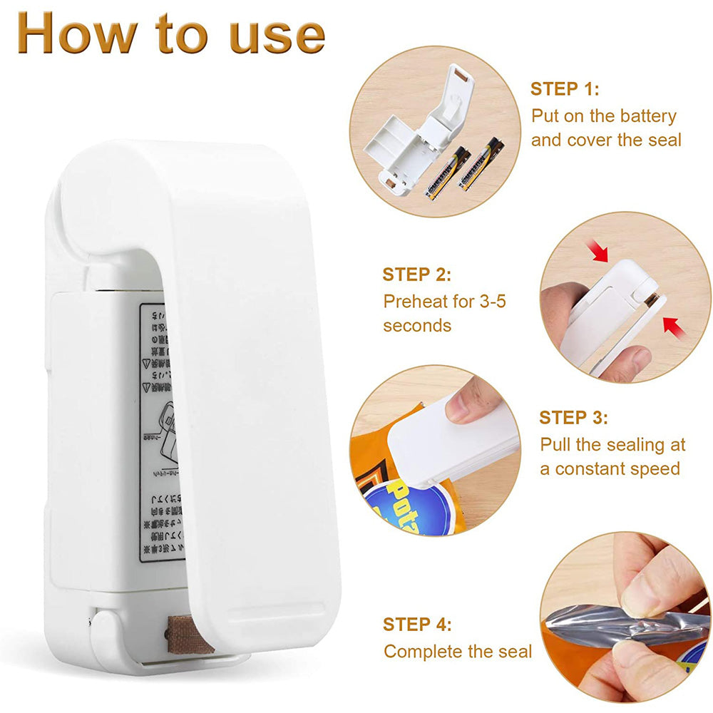 Portable Mini Sealing Machine – Handheld Heat Sealer for Food & Bags
