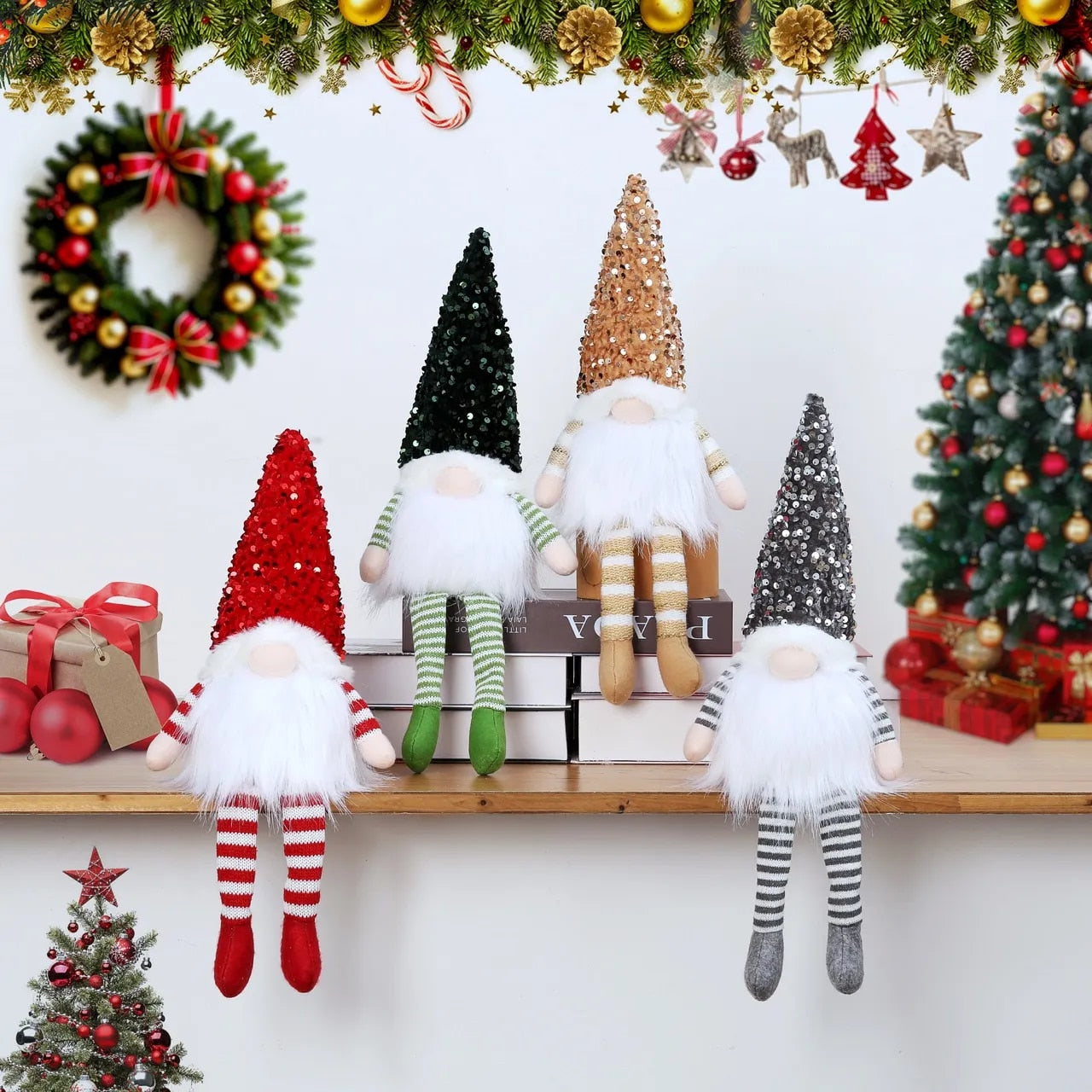 Christmas Gnome Elf Doll - 30cm LED Light Holiday Decoration
