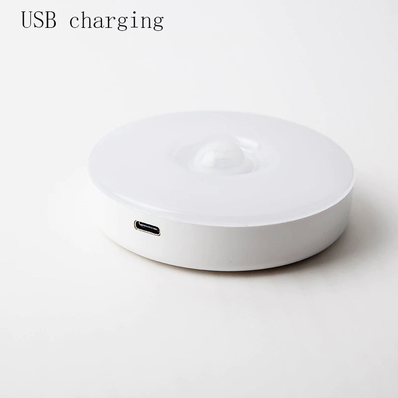 Motion Sensor Wireless LED Night Light – USB Rechargeable Bedroom & Hallway Lamp