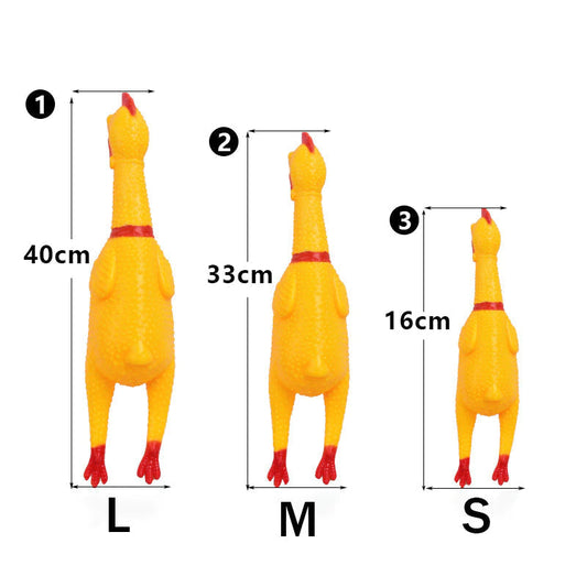 Funny Screaming Chicken Squeaky Toy – Rubber Pet Toy for Dogs & Stress Relief
