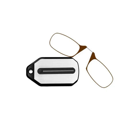 Folding Legless Ultralight Keychain Reading Glasses - Card-Thin Portable Readers for Men & Women (5 Strengths)