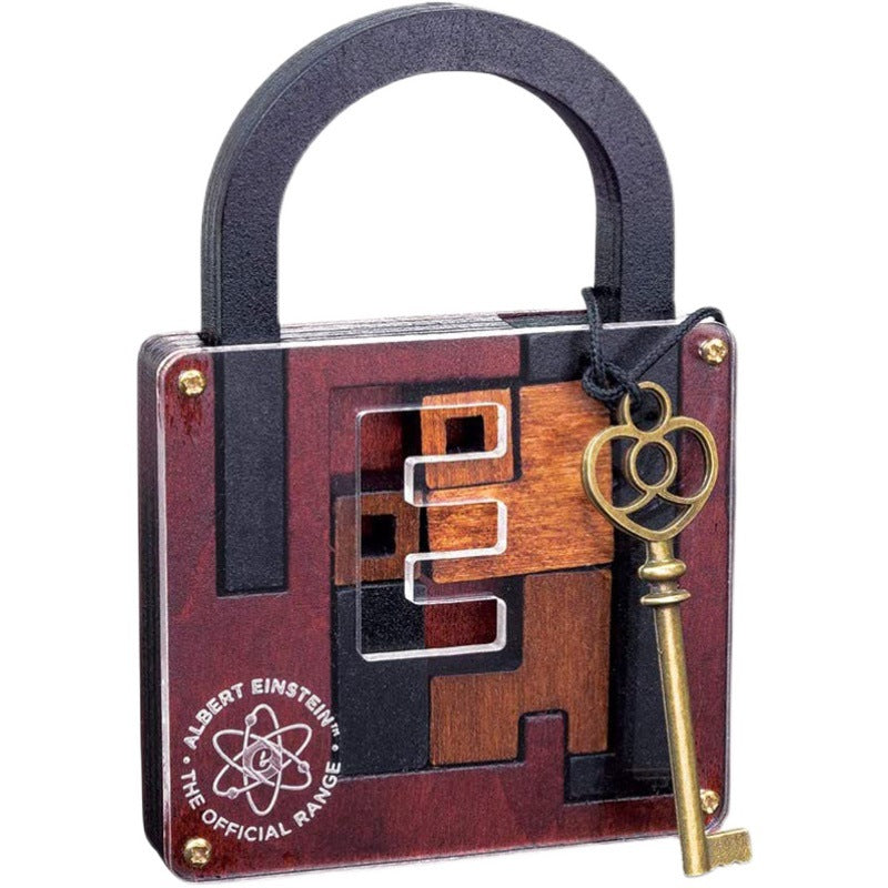 Brainteaser Free the Key & Lock Puzzle – High Difficulty Wooden IQ Puzzle Game