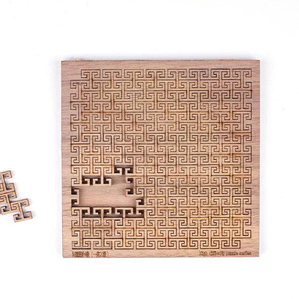 3D Brain-Teaser Wooden Fractal Puzzle – Challenging Mind Game for Adults & Kids