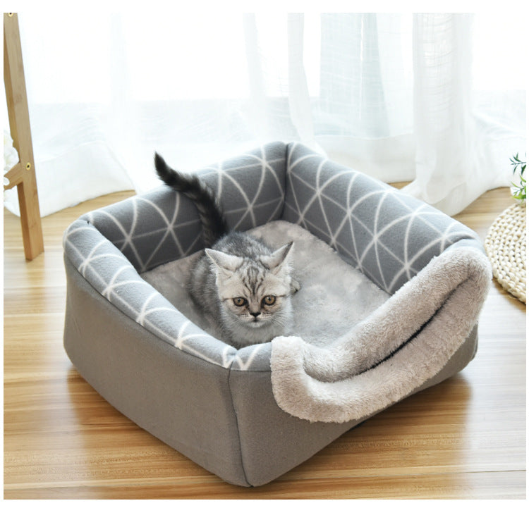 Soft Nest Pet Bed – Cosy Kennel Cushion for Cats & Dogs | Machine Washable