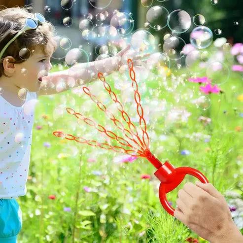 5 Claw Shaped 32 Hole Bubble Stick – Giant Bubble Wand Toy for Kids Outdoor Play & Party Fun