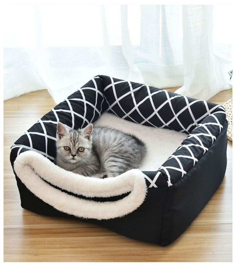 Soft Nest Pet Bed – Cosy Kennel Cushion for Cats & Dogs | Machine Washable
