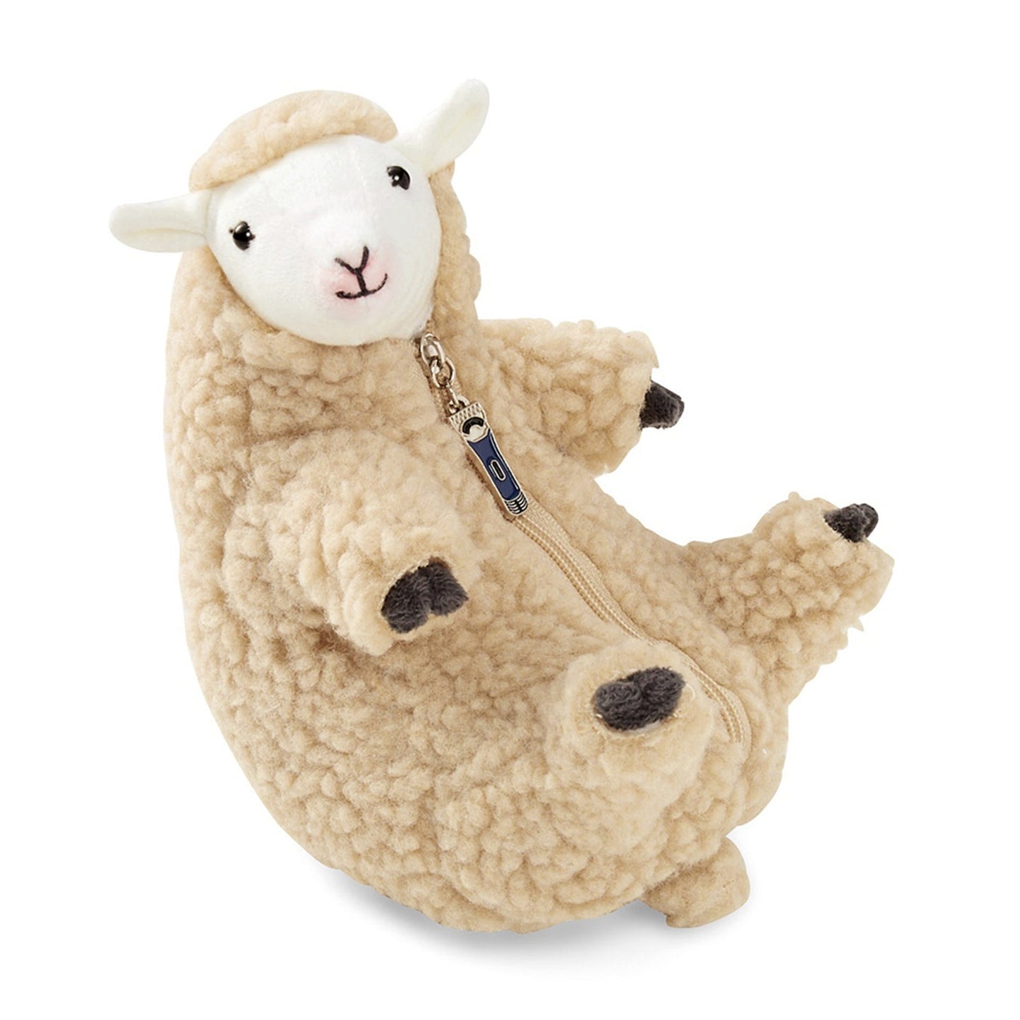 Lovely Sheep Alpaca Plush Toy – 16cm Removable Wool Coat Stuffed Animal Doll