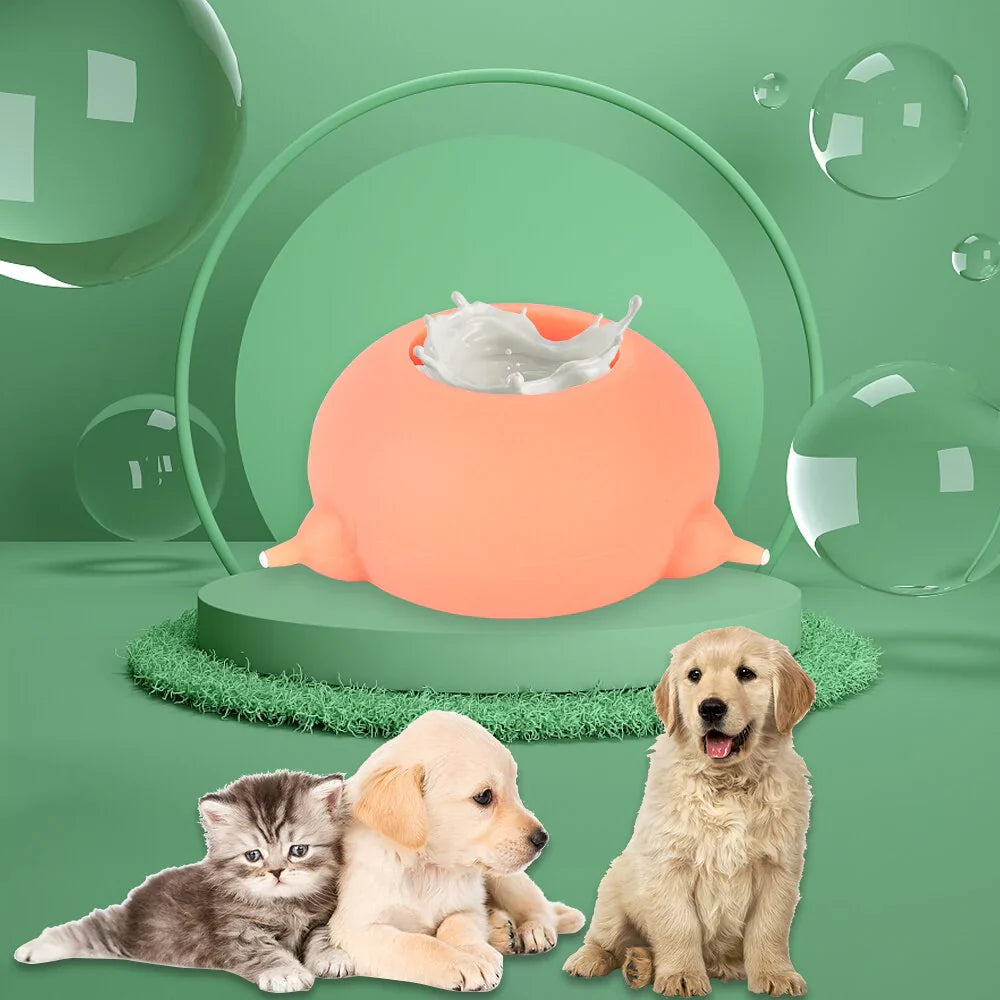Puppy & Kitten Nursing Bubble Milk Feeder – 200ml Food-Grade Silicone Pet Nursing Bowl