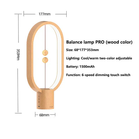 Magnetic Heng Balance Lamp - Mini USB Floating Magnetic Switch LED Desk Lamp & Table Decoration