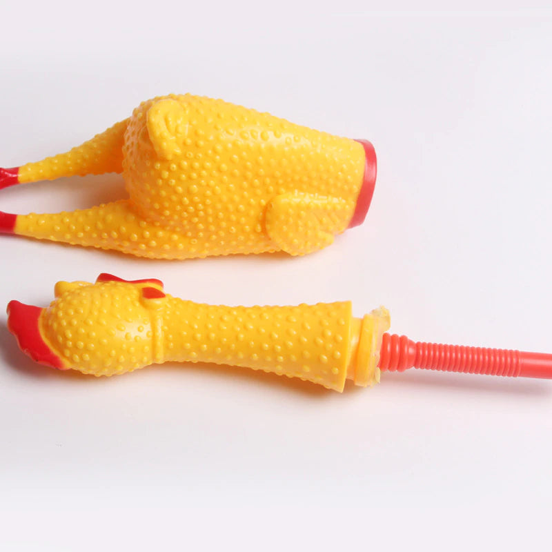 Funny Screaming Chicken Squeaky Toy – Rubber Pet Toy for Dogs & Stress Relief