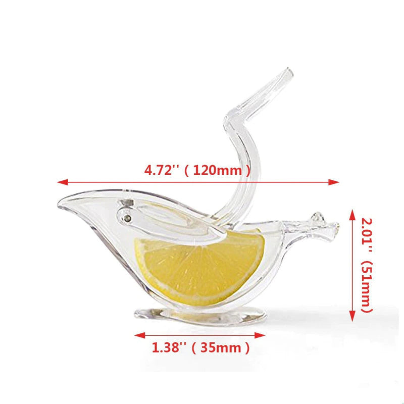Bird-Shaped Acrylic Lemon Squeezer – Manual Press Citrus Juicer | Elegant Kitchen Gadget & Gift