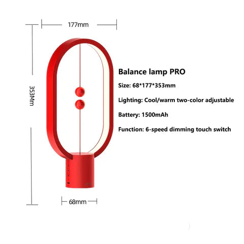 Magnetic Heng Balance Lamp - Mini USB Floating Magnetic Switch LED Desk Lamp & Table Decoration