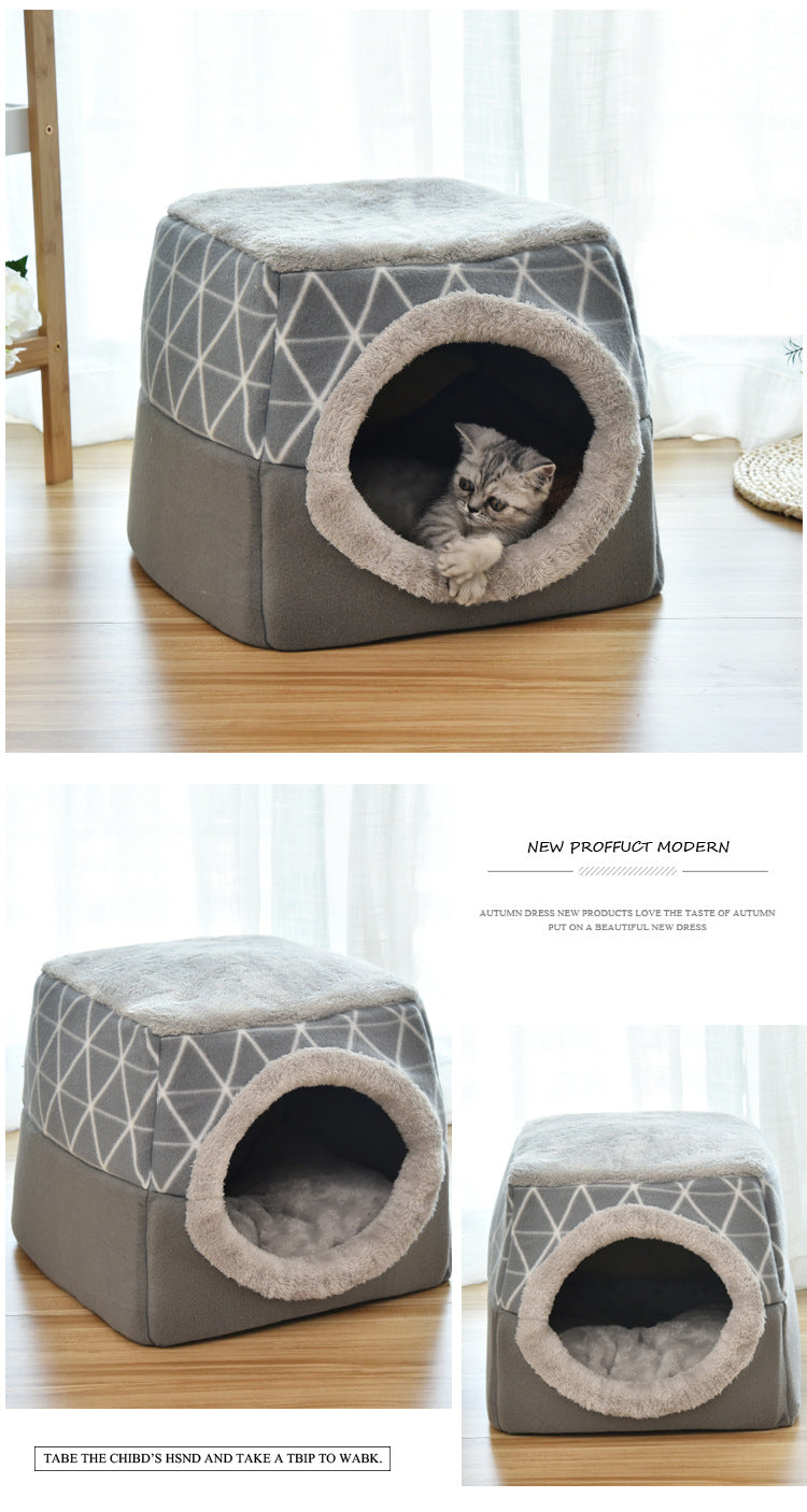 Soft Nest Pet Bed – Cosy Kennel Cushion for Cats & Dogs | Machine Washable