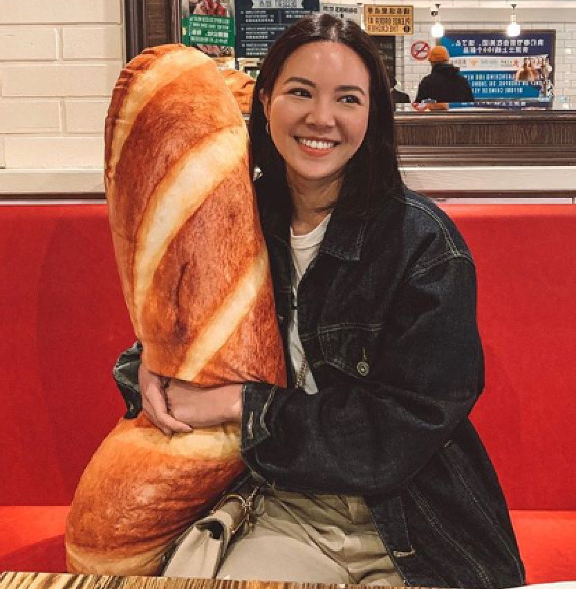 3D Bread Shape Plush Pillow – Realistic Simulation Cushion for Kids & Home Decor