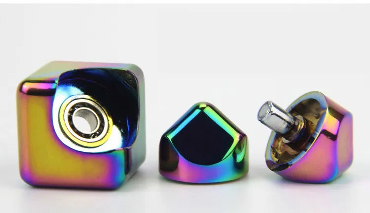 Metal Cube Spinner – Aluminum Alloy Fidget Cube for Stress Relief & Focus
