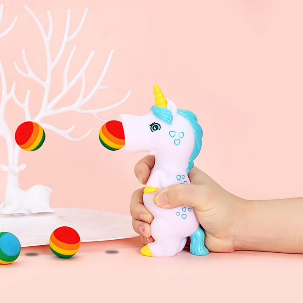 Unicorn Squeeze & Shoot Foam Ball Popper – Shoots Up to 20 Feet | Kids Indoor & Outdoor Toy