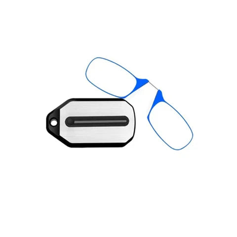 Folding Legless Ultralight Keychain Reading Glasses - Card-Thin Portable Readers for Men & Women (5 Strengths)