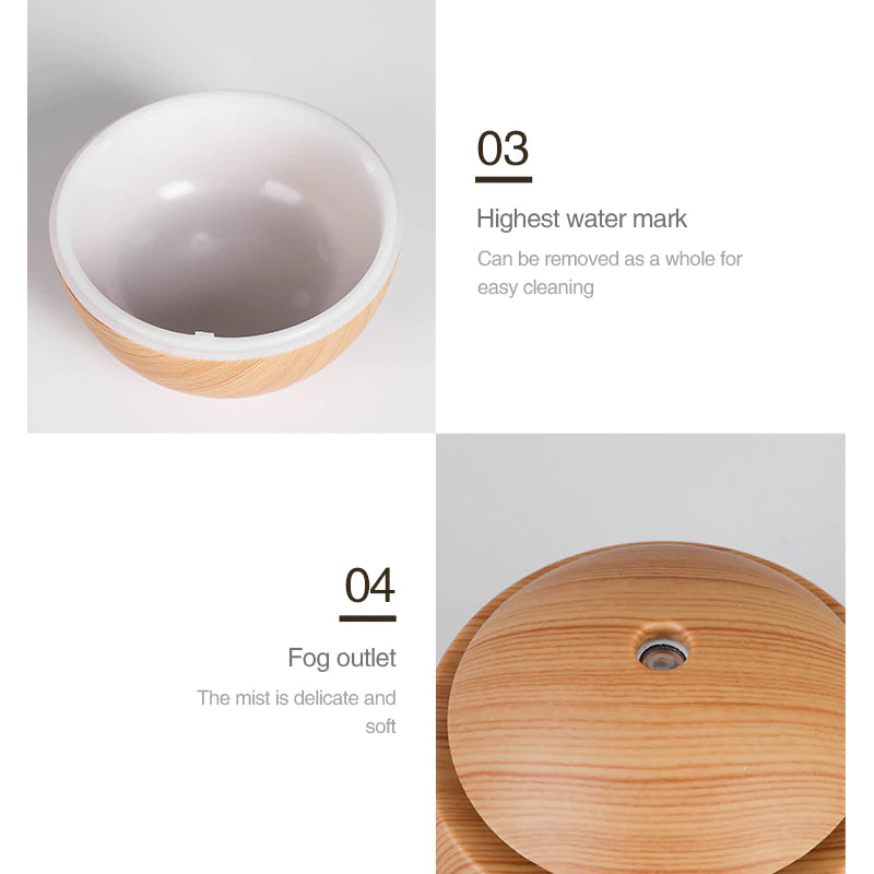 Mushroom Humidifier & Essential Oil Diffuser 130ml – USB Ultrasonic Aroma Diffuser | Home & Office Air Purifier